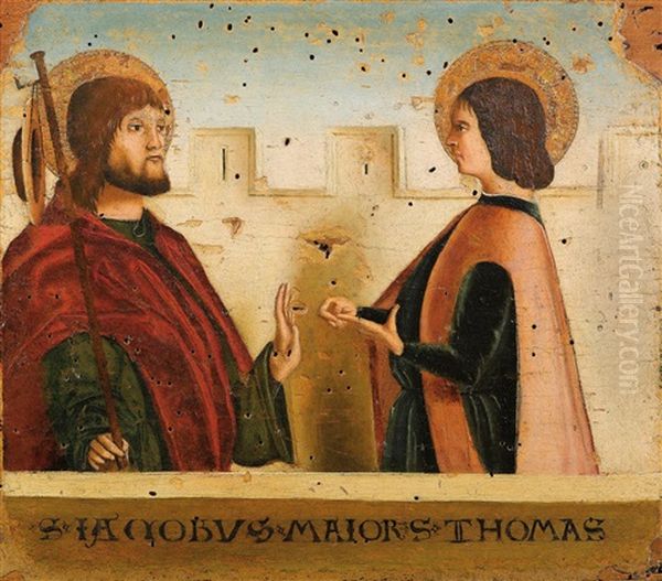 The Apostles James The Greater And Thomas Oil Painting by Salvo d' Antonio