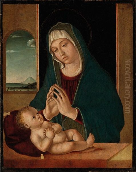 Madonna And Child Oil Painting by Salvo d' Antonio