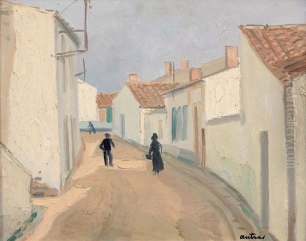 Ruelle Animee Oil Painting by Louis Robert Antral