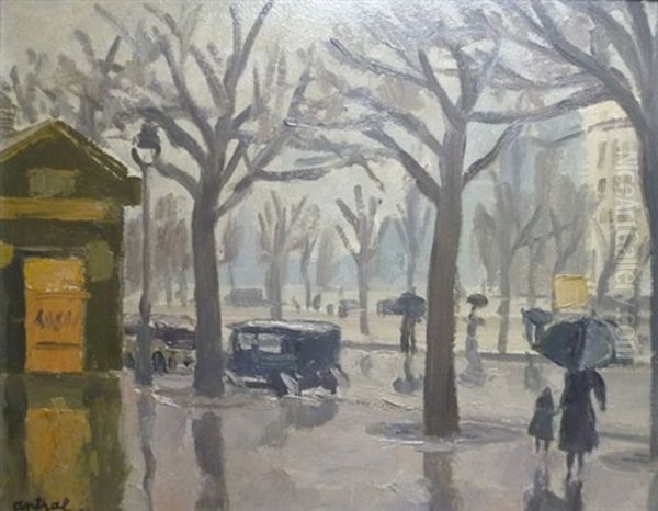 Les Boulevards Oil Painting by Louis Robert Antral