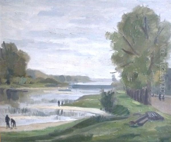 Chalons: La Marne Oil Painting by Louis Robert Antral