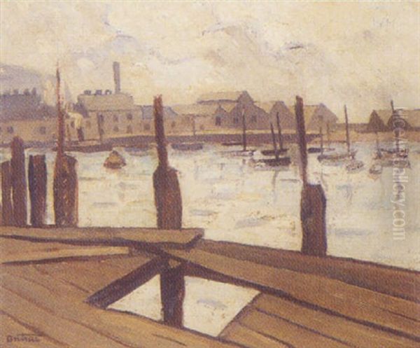 Port De Fecamp Oil Painting by Louis Robert Antral