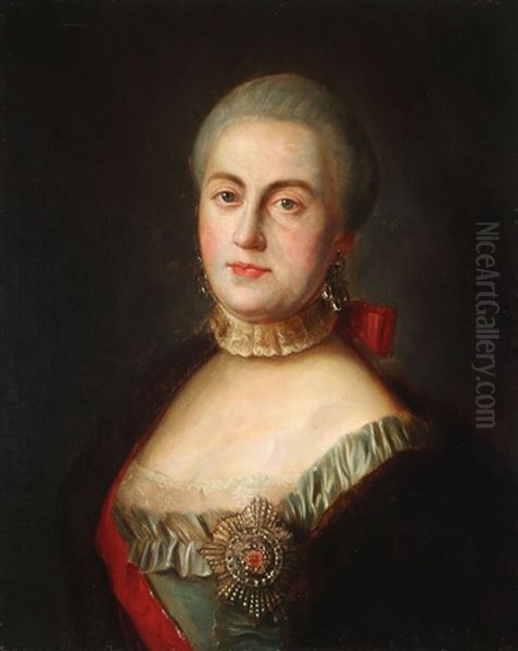 Portrait Of The Grand Duchess Catherine Alekseevna Oil Painting by Aleksei Petrovich Antropov