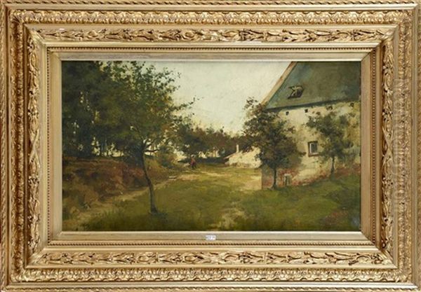 Les Abords De La Ferme Animes Oil Painting by Armand Adrien Marie Apol