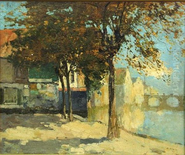 Coin Du Village Oil Painting by Armand Adrien Marie Apol