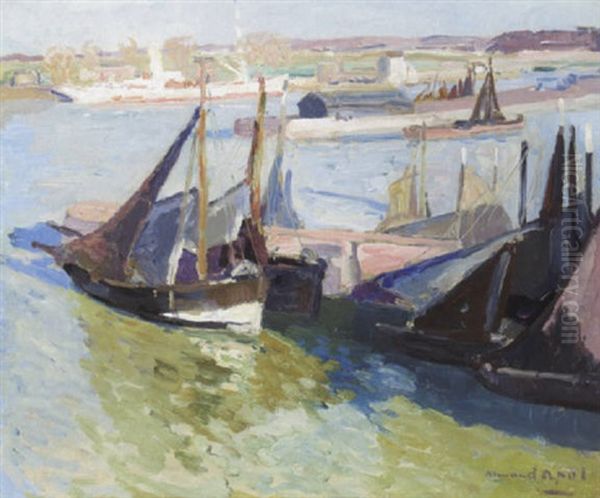 Boats Oil Painting by Armand Adrien Marie Apol