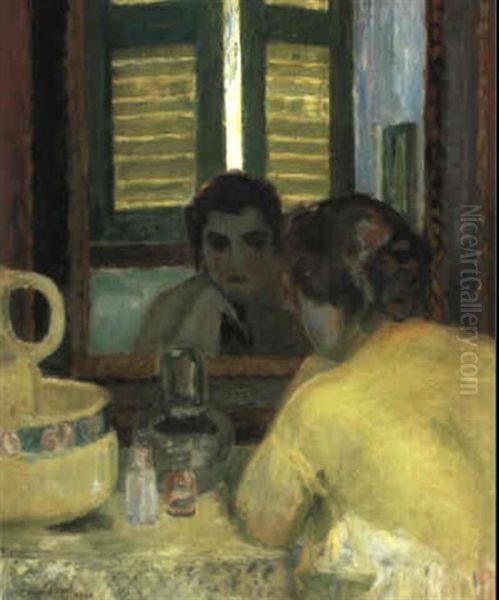 Devant Le Miroir Oil Painting by Armand Adrien Marie Apol