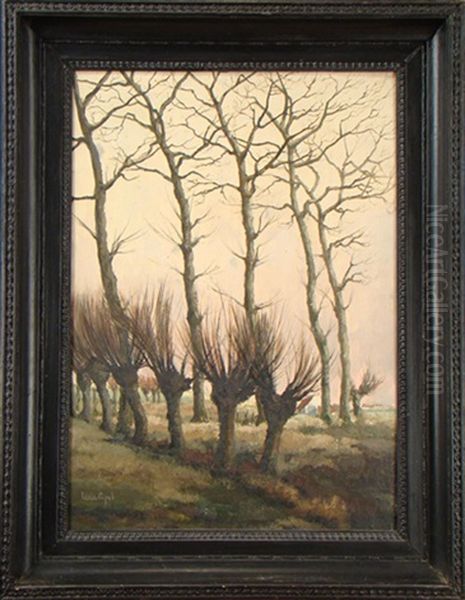 Paysage A/saules Tetards Oil Painting by Louis Apol