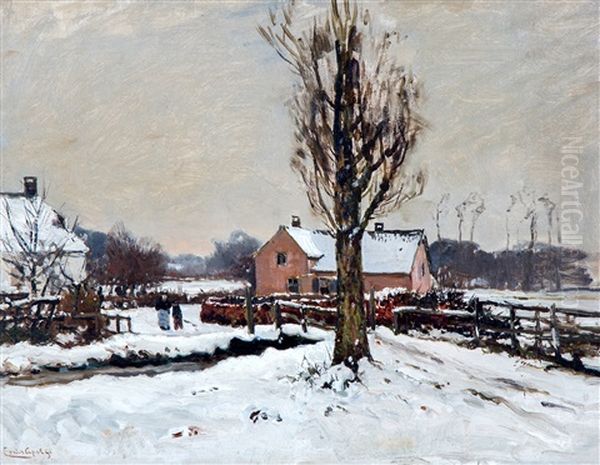 Landgoed Biljoen, Velp / Farms On The Estate Biljoen At Velp Oil Painting by Louis Apol