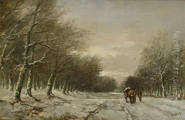 Winterlandschap Oil Painting by Louis Apol