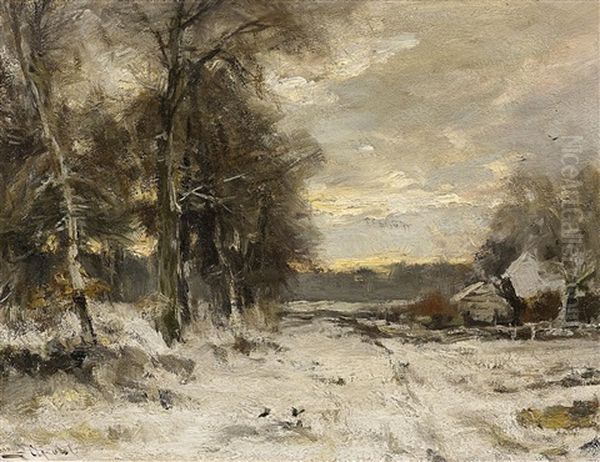 Winterabend Oil Painting by Louis Apol