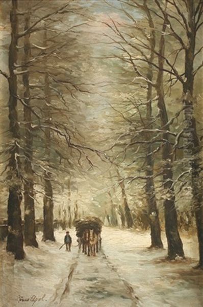 Le Chemin En Hiver Oil Painting by Louis Apol