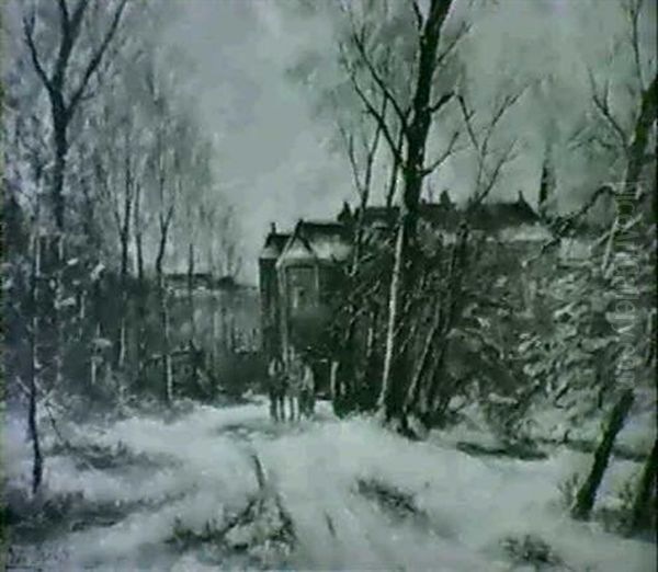 Winterlandschaft Oil Painting by Louis Apol