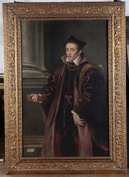 Ritratto Di Ettore Tiraboschi Oil Painting by Francesco Apollodoro di Porcia