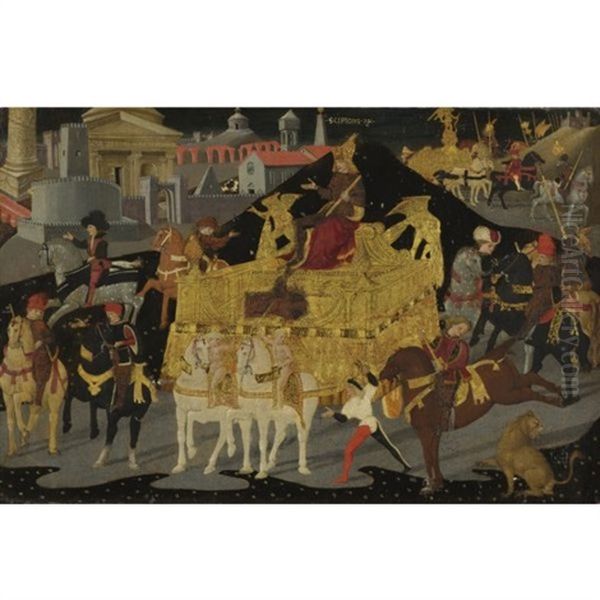 The Triumph Of Scipio Africanus Oil Painting by  Apollonio di Giovanni di Tommaso