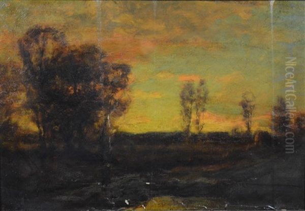 Tonalist Landscape Oil Painting by Charles P. Appel