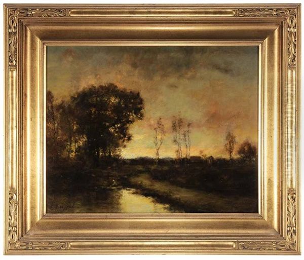 Late Sunset Oil Painting by Charles P. Appel