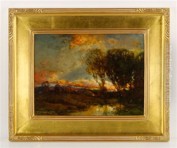 River Landscape Oil Painting by Charles P. Appel