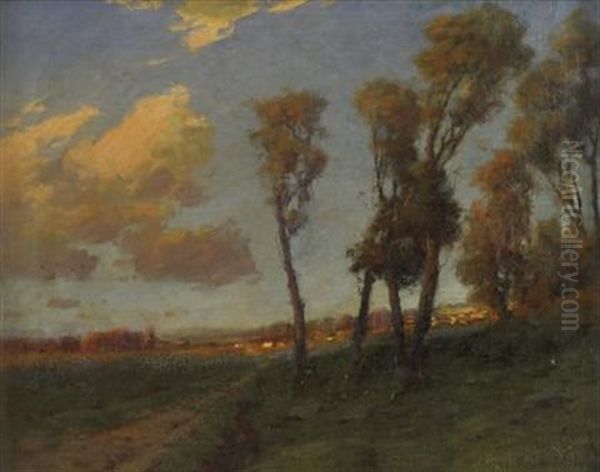 Setting Sun Oil Painting by Charles P. Appel