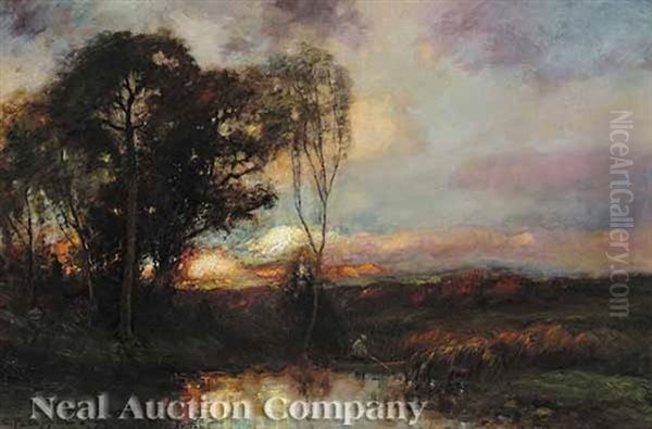 Evening Oil Painting by Charles P. Appel