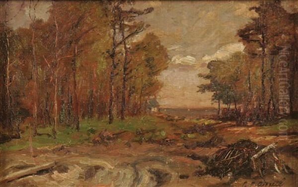 Forest Landscape And River Landscape (a Pair) Oil Painting by Charles P. Appel