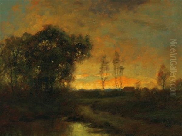 Golden Sunset Oil Painting by Charles P. Appel