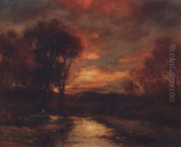 Landscape At Sunset by Charles P. Appel