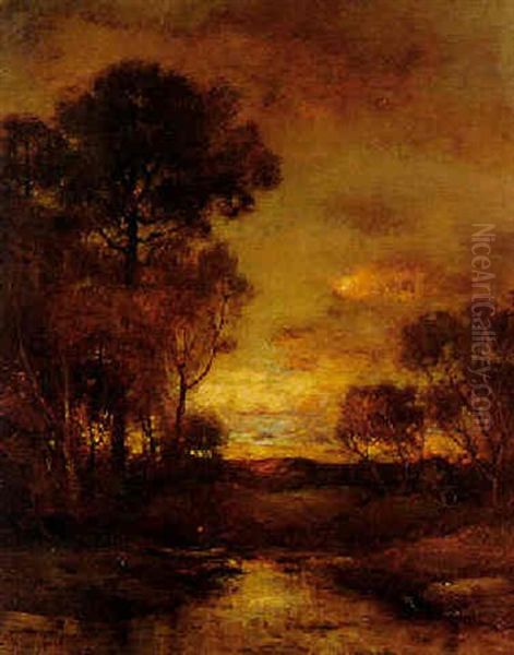 Late Afternoon Oil Painting by Charles P. Appel