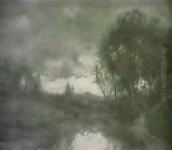 Stormy Landscape Oil Painting by Charles P. Appel