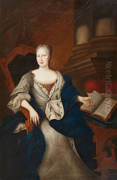 Portrait Of Countess Dorothea Friederike Of Hanau Oil Painting by Johann Heinrich Appelius