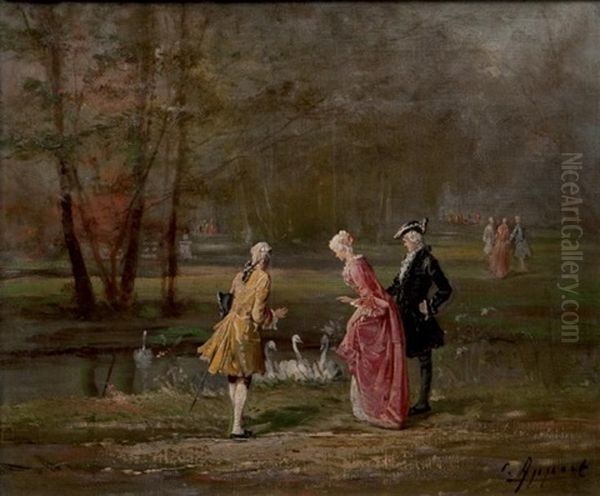 Scene De Parc Oil Painting by George Appert