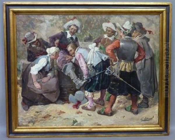 Les Joyeux Mousquetaires Oil Painting by George Appert