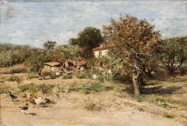 Paysage De Campagne Oil Painting by Adolphe Appian