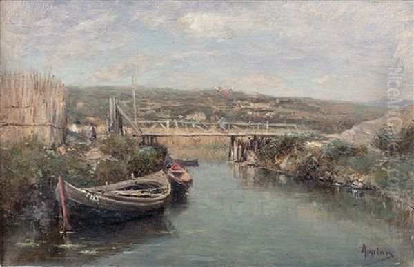 Martigues Oil Painting by Adolphe Appian