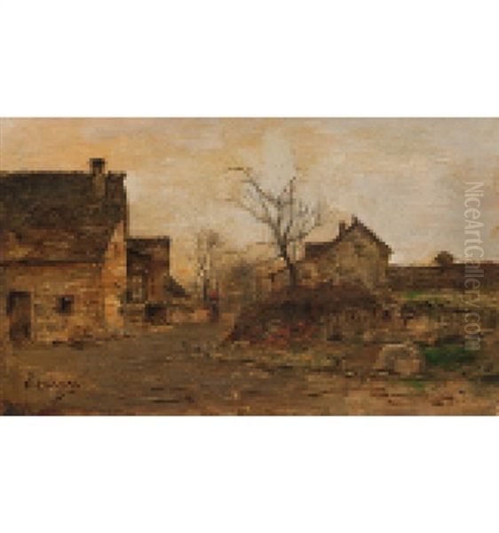 Kleine Landschaft Mit Bauerngehoft Und Bauerin Oil Painting by Adolphe Appian