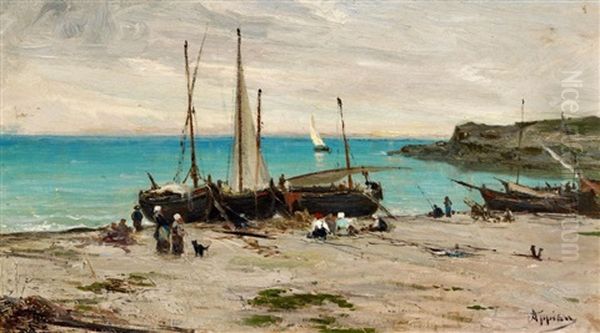 La Plage De Collioure Oil Painting by Adolphe Appian