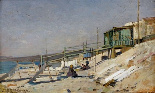 Vue Presumee De Martigues Oil Painting by Adolphe Appian