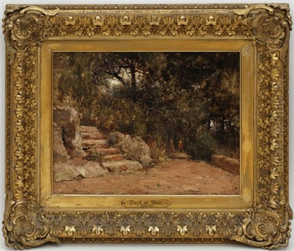 Parc A Nice Oil Painting by Adolphe Appian