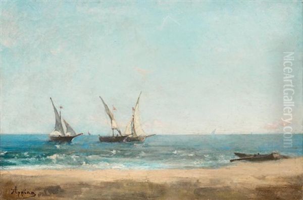 Voiliers Oil Painting by Adolphe Appian