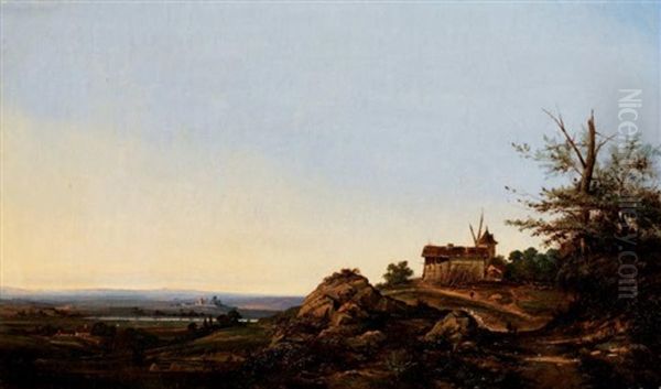 Paysage De La Vallee Du Rhone Oil Painting by Adolphe Appian