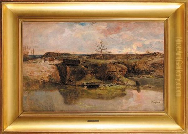 Paysage Aux Falaises Oil Painting by Adolphe Appian