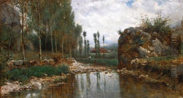 Paysage Au Ruisseau Oil Painting by Adolphe Appian