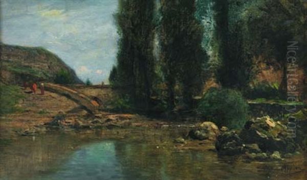 La Lavandiere Oil Painting by Adolphe Appian