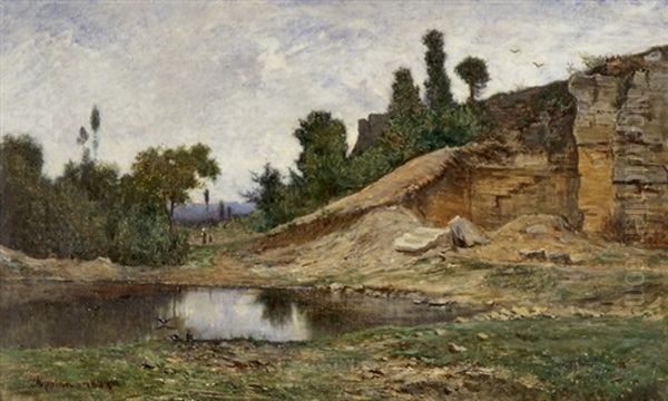 Carriere Abandonnee (a Creys Isere) Oil Painting by Adolphe Appian