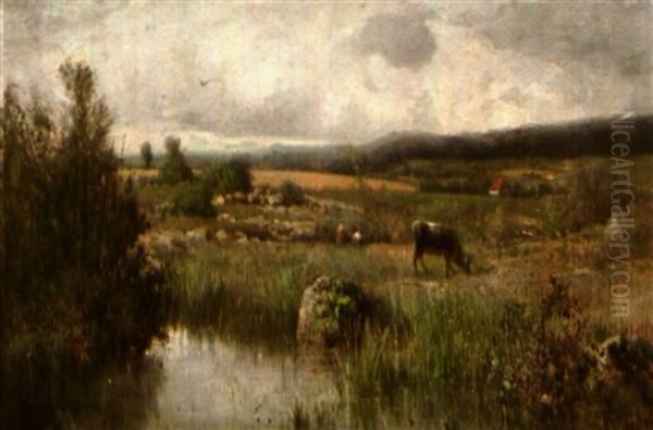 Vache Aux Paturages Oil Painting by Adolphe Appian