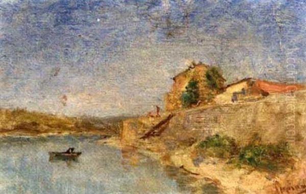 Maison Au Dessus De L'eau Oil Painting by Adolphe Appian