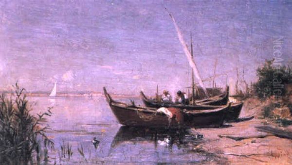 Environs Des Martigues Oil Painting by Adolphe Appian