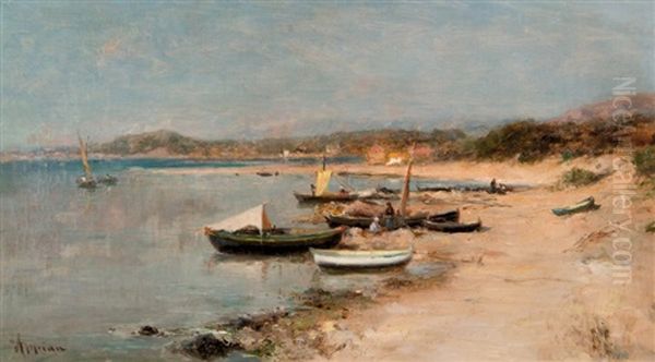 Pecheurs Sur La Plage Oil Painting by Louis Appian