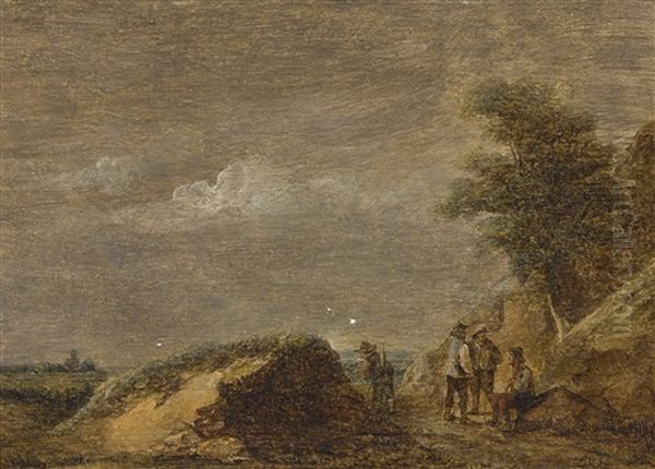 Bauern Auf Der Landstrase Oil Painting by Ferdinand Van Apshoven