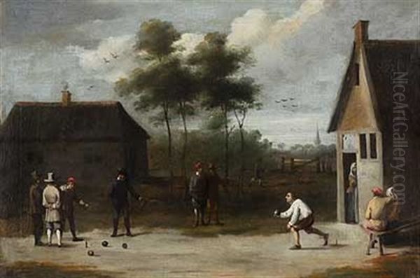 Das Boulle-spiel Oil Painting by Thomas Van Apshoven